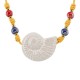 Summer Necklace with White Ceramic Shell & Beads