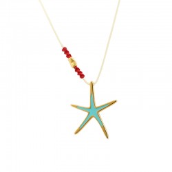 Collana con Stella Marina in Metallo Smalto Veraman e Treccia DNA