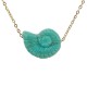 Collana Estiva con Conchiglia Turchese e Catena Dorata