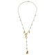 Necklace with Chain & Metal Shell with T-clasp
