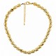 Collier urbain avec perles asymétriques en acrylique doré