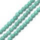 Howlite Bead Round Light Aqua Blue 3mm Ø~0.5mm (~130pcs)