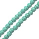 Perle Ronde en Howlite bleu aqua Clair 3 mm Ø~0.5 mm (~130 Pièces)