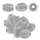 Perles Ovales 4x5mm (Ø1.5mm) en Acier Inoxydable 303