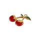 Enameled Stainless Steel 304 Charm Cherry 16.4x18.6mm/4.8mm