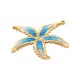 Pendentif Fleur en Acier Inoxydable 304 émaillé 33 x 44.5 mm/2.7 mm