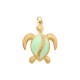 Enameled Stainless Steel 304 Pendant Sea Turtle 17x28mm