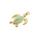 Enameled Stainless Steel 304 Pendant Sea Turtle 17x28mm