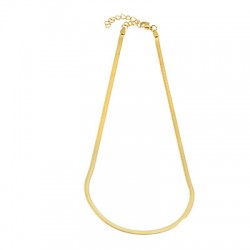 Stainless Steel Necklace Chain Flat Snake Effect 3mm