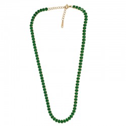 Chaîne de Collier avec Fermoir & Strass 38x5cm/3.2mm en Acier Inoxydable 304