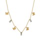 Stainless Steel 304 Necklace with Butterfly & Strass 40cm