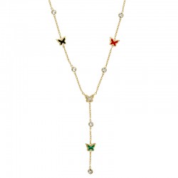 Stainless Steel 304 Necklace Chain with Butterfly  40cm