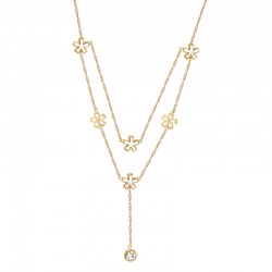 Catena per Collana in Acciaio Inossidabile 304 con Fiori 40 cm
