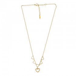 Collar de Acero Inoxidable 304 con Corazones 40cm