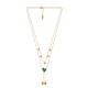 Collier en Acier Inoxydable 304 avec cœur vert 40 cm