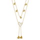 Stainless Steel 304 Necklace with White Heart 40cm