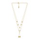 Stainless Steel 304 Necklace with White Heart 40cm
