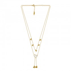 Stainless Steel 304 Necklace with White Heart 40cm
