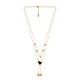 Stainless Steel 304 Necklace with Black Heart 40cm