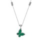 Collier en Acier Inoxydable 304 avec Papillon vert 40 cm