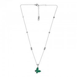 Collana in Acciaio Inossidabile 304 con Farfalla Verde 40 cm