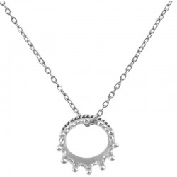 Necklace with Silver Crown Pendant & Chain