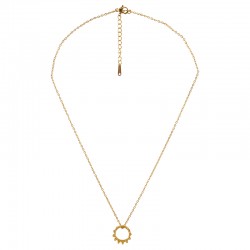 Collana con Pendente a Forma di Corona in Oro e Catena