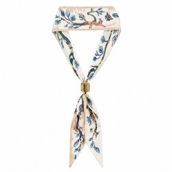 Collier Moderne Beige avec Tube en Céramique