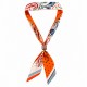 Collar moderno con bufanda de estampado de cachemira y tubo de cerámica