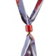 Collier Foulard Moderne avec Tube en Céramique Rouge