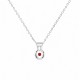 Minimal Necklace with Geometric Charm & Red Enamel