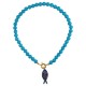 Retro Pop Necklace with Siel Beads & Plexi Fish Pendant