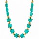 Necklace with Turquoise Irregular Acrylic & Gold CCB Beads