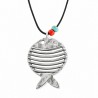 Argent/ Noir/ Turquoise/ Rouge