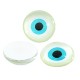 Glass Cabochon Flatback Round with Evil Eye 8mm
