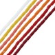 Perle de Verre tube Facettée 3x6 mm Ø0.4 mm (~80 Pièces/Cordon)