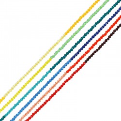 Perle en Cristal de Verre Ronde Facettée 2 mm Ø0.5 mm (~192 Pièces)