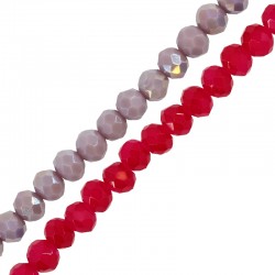 Γυάλινη Χάντρα Κρυσταλλάκι 4x3mm Ø0.9mm (~118τμχ)