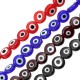Glass Bead Round with Evil Eye 8mm Ø1.2mm (~60pcs/string)
