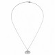 Collar con colgante en forma de ojo y delicada cadena de plata