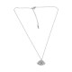 Collar con colgante en forma de ojo y delicada cadena de plata