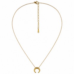 Collana con Pendente a Forma di Corno in Oro e Catena