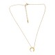 Collana con Pendente a Forma di Corno in Oro e Catena