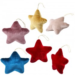Cojín Decorativo en Terciopelo con forma de Estrella 14x15cm