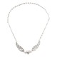 Necklace with Silver Wings & Heart Magnetic Clasp