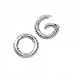 Fermoir mousqueton rond en acier inoxydable 304 12 mm/2.5 mm