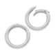 Fermoir Mousqueton Rond en Acier Inoxydable 304, 20 mm/3 mm