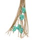 Collana Boho con Elemento Circolare, Cordoncino Intrecciato e Conchiglie