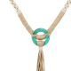 Collana Boho con Elemento Circolare, Cordoncino Intrecciato e Conchiglie