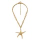 Necklace with Acrylic Starfish, Pearls & Gold Chain